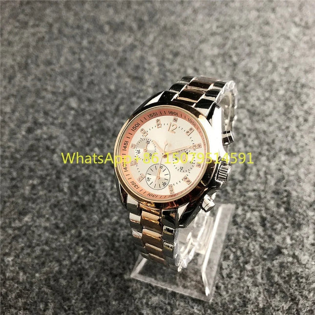 Nuovi orologi da polso da donna in acciaio inossidabile, orologi al quarzo da donna, orologi eleganti da donna di marca di lusso, orologi da donna platinumshop