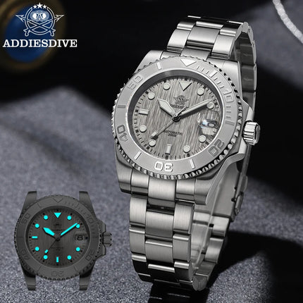 ADDIESDIVE AD2087 Men Watch Waterproof 20Bar Driver Sapphire Glass BGW9 Luminous Reloj Hombre NH35 Automatic Mechanical Watch