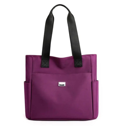 High Quality Large Capacity Handbag Tote Bags Lightweight Waterproof Nylon Shoulder Bag For Work School And Travel Shoulder Bags PlatiNum