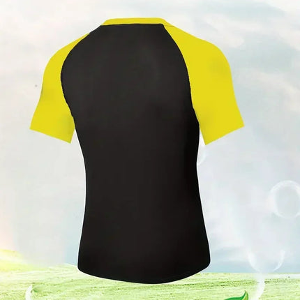 EVERLAST Camicia da Compressione da Uomo + Pantaloncini Sportivi 2 in 1 Set da 2 Pezzi per Il Tempo Libero Respiro Manica Corta Sport Jogging Palestra Marchio di Abbigliamento Stampa platinumshop