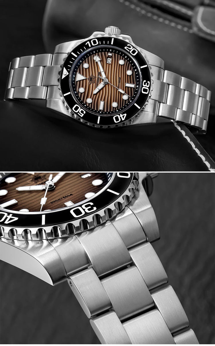 ADDIESDIVE New Watch 41mm Stainless Steel Diving Watches BWG9 Super Luminous 200m Waterproof Classic Quartz Wristwatch For Men