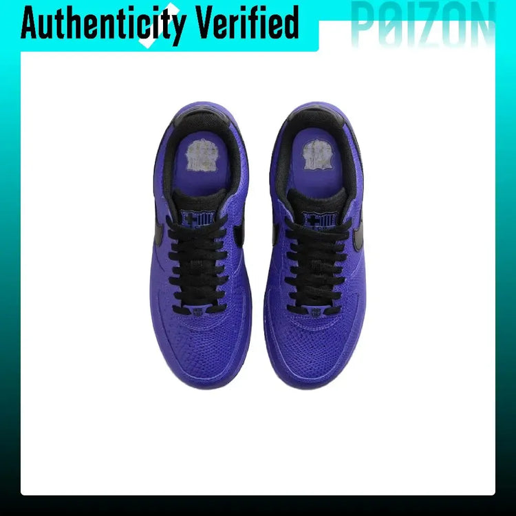 Nike x Kobe Bryant Air Force 1 Slip Resistant Abrasion Resistant Low top Skateboard Shoes Unisex Black Purple II7062-500