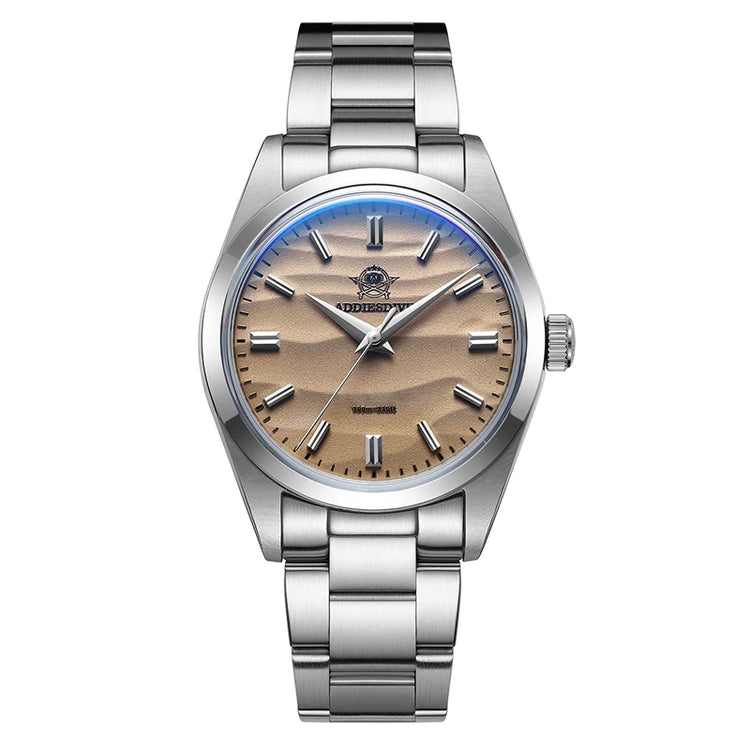 ADDIESDIVE 36mm Men Watch Without Logo AD2030 VH31 Quartz Watch 10Bar Waterproof 316L Stainless Steel Sand Dial Wristwatch New