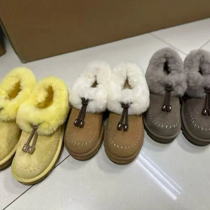 2026 New Vintage Thick-soled Warm-weather Women's Cotton Shoes, Fashionable Half-Ankle Cotton Boots