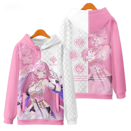 Elysia Honkai Impact 3 Cosplay 3D Men's Hoodies Fashion Women Long Sleeve Sweatshirt Harajuku Pullover Casual Y2k Tracksuit Coat
