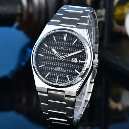 Orologio da Polso Serie PRX con Cinturino in Acciaio, Modello Super Player, per Uomo e Donna, con Calendario, Stile Semplice e alla Moda, Regalo di Compleanno, Idea Regalo per Lui e per Lei