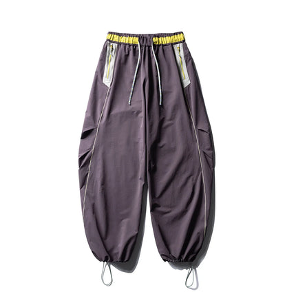 Men Women Splice Fashion Outdoor Loose Casual Lightweight Quick Dry Sports Cargo Baggy Pants Track Trouser Jogger Sweatpants