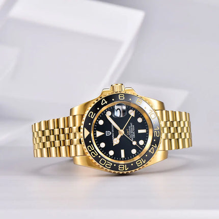 Orologio Meccanico di Lusso da Uomo PAGANI DESIGN 2026 con Ghiera Pepsi Cola da 40MM, Cinturino Jubilee in Acciaio Inossidabile, Impermeabile, Automatico, Regalo per Uomo