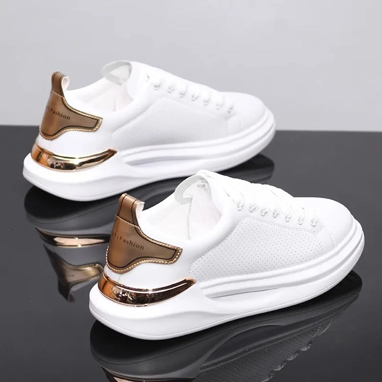 Summer breathable white shoes trendy couple shoes fashionable outdoor sports shoes versatile white casual shoes running shoes