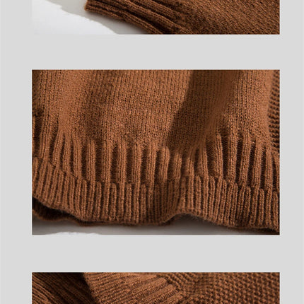 Autumn Men's Ethnic Style O-Neck Knitted Sweaters Y2K Vintage Streetwear Knitwear 2025 New Casual Pattern Printed pull homme