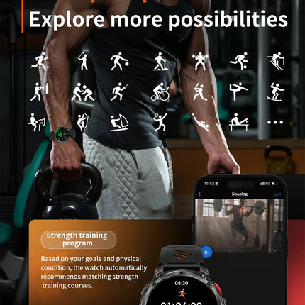 Nuovo T-Rex3 Ultra 1100mAh Batteria Smart Watch GPS Track Bussola IP69K Impermeabile Sport tracker All'aperto Militare Smartwatch platinumshop