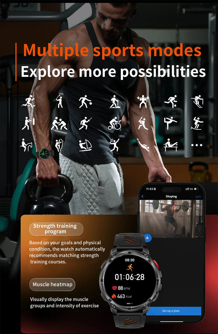 Nuovo T-Rex3 Ultra 1100mAh Batteria Smart Watch GPS Track Bussola IP69K Impermeabile Sport tracker All'aperto Militare Smartwatch platinumshop