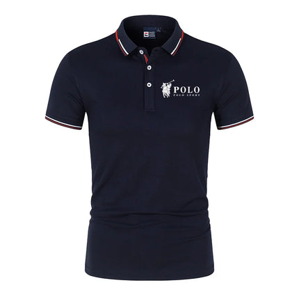 Men's Premium Summer Polo Shirt, Quick Dry, Breathable, Casual, Business Fashion, Sporty, Short Sleeve, Men's Apparel