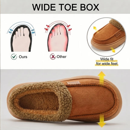 Wide Last Men's Arch Support Slippers EVA anti Slip Thick Sole Comfortable Memory Cotton Cushioning Warm Winter Indoor Shoes