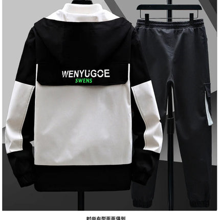 Winter Outfits Men Thick Warm Tracksuit Set Men Fashion Clothing SportswearJacket Pants 2 Piece Fleece Lined Sets
