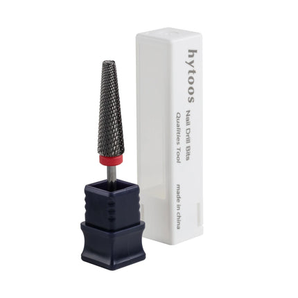HYTOOS 24mm Super Long 5 in 1 Nail Drill Bits Two-Way Cross Manicure Carbide Burr Electric Grinding Accessories