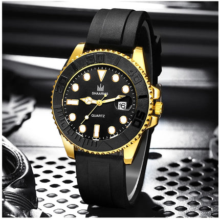 Orologio moda uomo orologio Casual Montre Homme Business Men orologio al quarzo calendario Green Water Wok Ghost Sport orologio da polso da uomo platinumshop