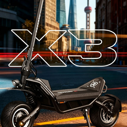 SUNNIGOO X3 Potente Monopattino Elettrico 1800W Motore ad Alta Potenza 60V 28.6Ah Batteria Grande Capacità Doppia Modalità di Guida Velocità Massima 65KM/H Veicolo per Pendolari a Lungo Raggio Pneumatici Fuoristrada da 11