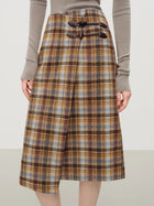 FSLE Vintage College-Inspired Asymmetrical Slit Skirt for Women Winter 2025 New Arrival Versatile Slim-Fit Design Plaid Skirts PlatiNum