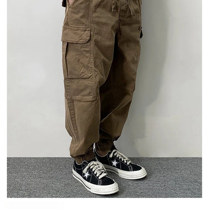 High Quality Cotton Cargo Pants For Men Japanese Streetwear Plus Size Tactical Pants Harajuku Casual Joggers Fashion Trousers