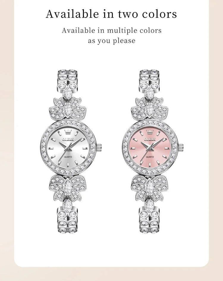 OLEVS 5887 Orologi da donna Elegante orologio al quarzo originale Orologi luminosi impermeabili per regalo donna Cinturino con diamanti Reloj Mujer platinumshop