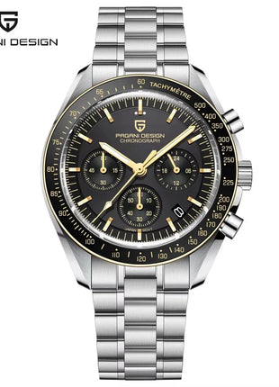 Nuovo Orologio da Uomo PAGANI DESIGN Moon 2026, Orologio al Quarzo di Lusso Dorato per Uomo, Cronografo Sportivo Impermeabile Luminoso con Vetro Zaffiro AR, Lunetta in Ceramica, Acciaio Inossidabile, Regalo per Uomo