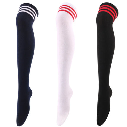Calze Jk da donna Calzini cosplay per feste di Halloween Calzini sopra il ginocchio Calzini caldi Calza per stivali da donna Calzini lunghi a tripla banda