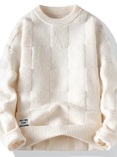 New Winter Men O-neck Knitted Pullovers Man Fleece WarmTurtlenecks Sweaters Man Casual Sweaters Quality Male Pullovers Size 4XL