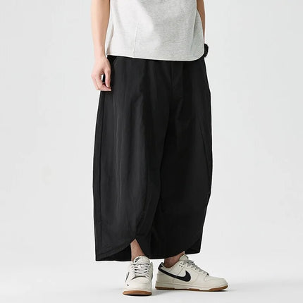 2026 Pantaloni estivi a gamba larga Vendite da uomo Pantaloni casual Stili giapponesi Samurai Costume Harun Pantaloni da uomo Pantaloni lanterna Pantaloni sportivi
