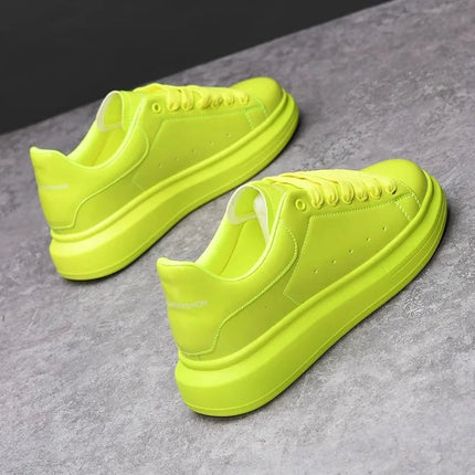 Brand Men's Shoes Black Glossy Casual Men Shoes White Fashion Couple Sneakers Man Shoes for Men