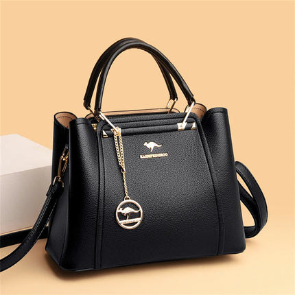 2024 Luxury Women Designer 3 Layers Shoulder Crossbody Sac Ladies Large Capacity Leather Handbags Shopper Brand Messenger Totes PlatiNum