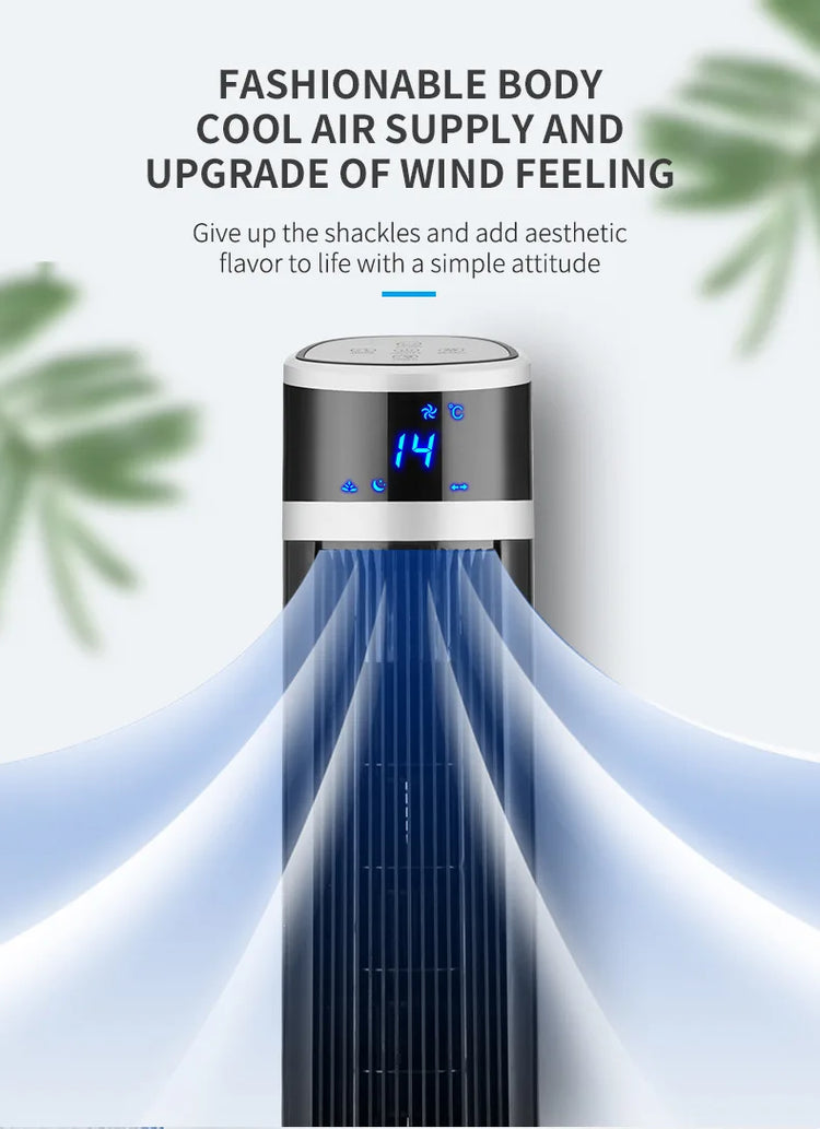 Ventilatore a Torre 2026 Nuovo Modello Aggiornato, Ventilatore da Terra, Ventilatore Verticale Silenzioso Senza Pale, Compagno per Condizionatore d'Aria, Ventilatore Elettrico Domestico Senza Pale