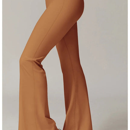 High Waist Wide Leg Pants Leggings Women Tights Fitness Bell-bottoms Yoga Elastic Leggings Push Up Gym Workout Flared Pants PlatiNum