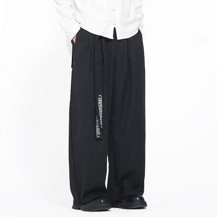 Pantaloni da uomo in stile giapponese con stampa Ukiyo-e, pantaloni comodi e alla moda, pantaloni larghi da uomo, pantaloni casual a gamba dritta da uomo