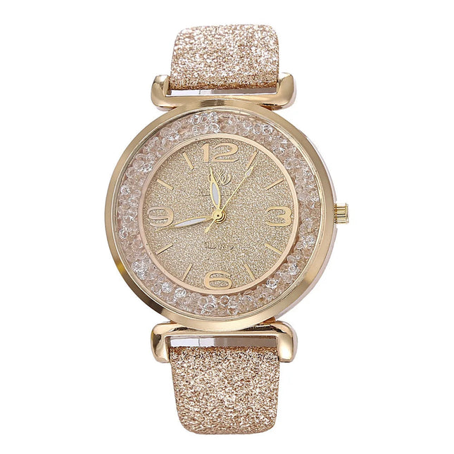Orologio da donna di marca di lusso Orologio da polso al quarzo da donna con cassa rotonda Orologi da donna Orologio da festival Regalo di San Valentino platinumshop
