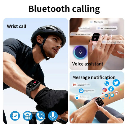 2026New Smart Watch Fitness Clock Men 2.01" AMOLED Screen 1400mAh 130+ Days Battery Life Flashlight Call Waterproof Smartwatches