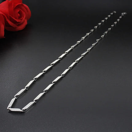 Fashion High-end New Titanium Steel Necklace Melon Chain Stainless Steel Chain Men And Women Fashion Necklace Gift Hot Sale PlatiNum