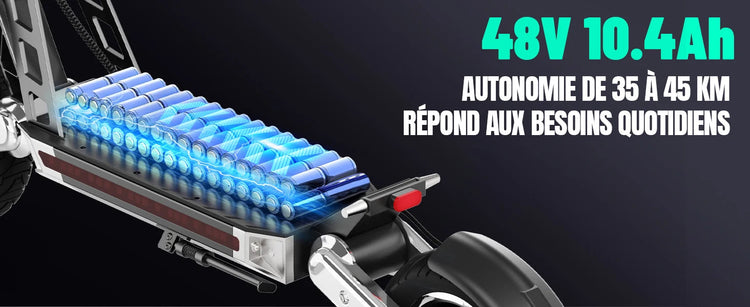 Scooter elettrici TODIMART G2, batteria 48 V 10,4 Ah, motore 500 W, pneumatici fuoristrada da 10 pollici, portata 40-45 km platinumshop