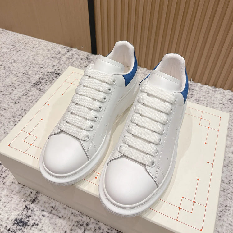 Top Classic Platform White Sneakers Silky Cowhide Height Boost Casual Shoes Versatile Daily Commute Shoes MK01