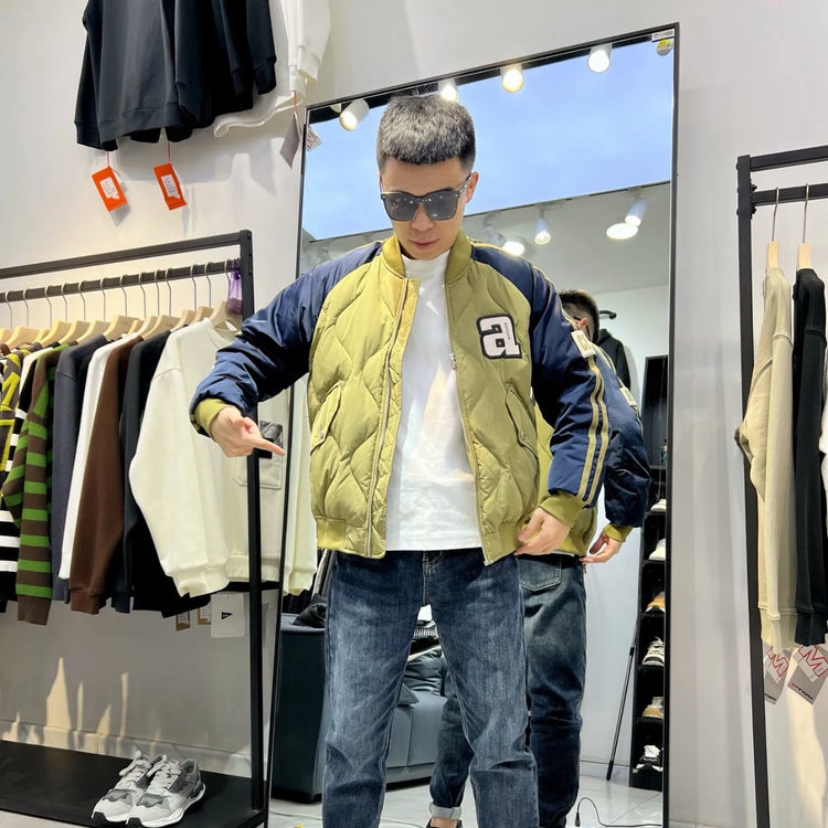 Supzoom 2022 New Arrival Hip Hop Embroidery Couples Casual Top Fashion Male And Female Winter Men Coat Warm Baseball Down Jacket