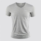 Gray V-neck
