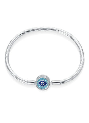 Nuova Serie di Bracciali a Osso di Serpente in Argento Puro 925% con Charm 'Amore Eterno' e Catena di Sicurezza, Gioielli da Donna PlatiNum