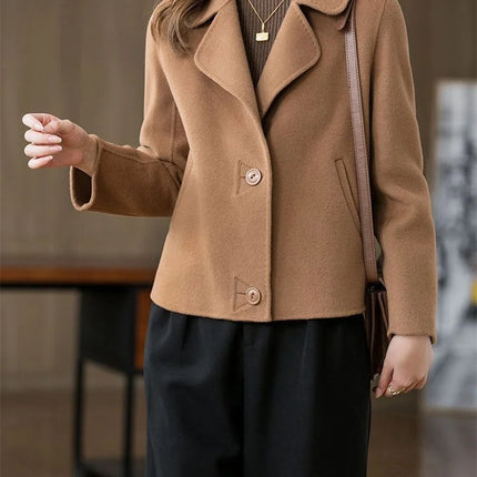 Coats Women The Spring Autumn 2025 The New Short Jacket Fashionable Versatile The Woolen Coat Worn By The Mother Overwear Female