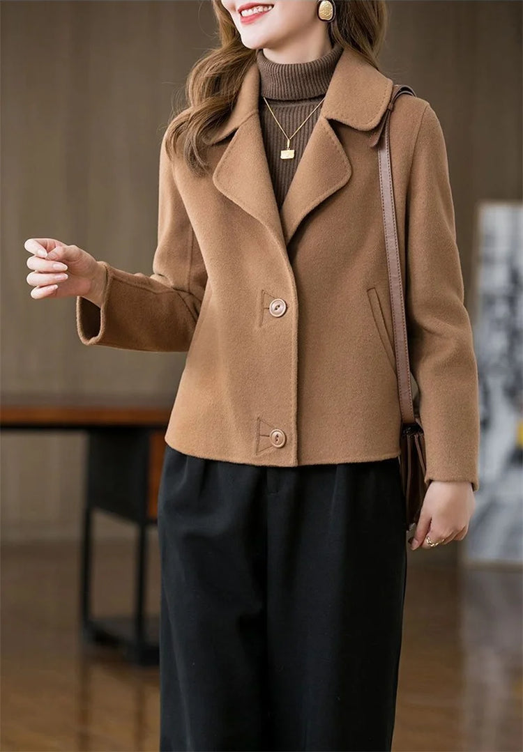 Coats Women The Spring Autumn 2025 The New Short Jacket Fashionable Versatile The Woolen Coat Worn By The Mother Overwear Female