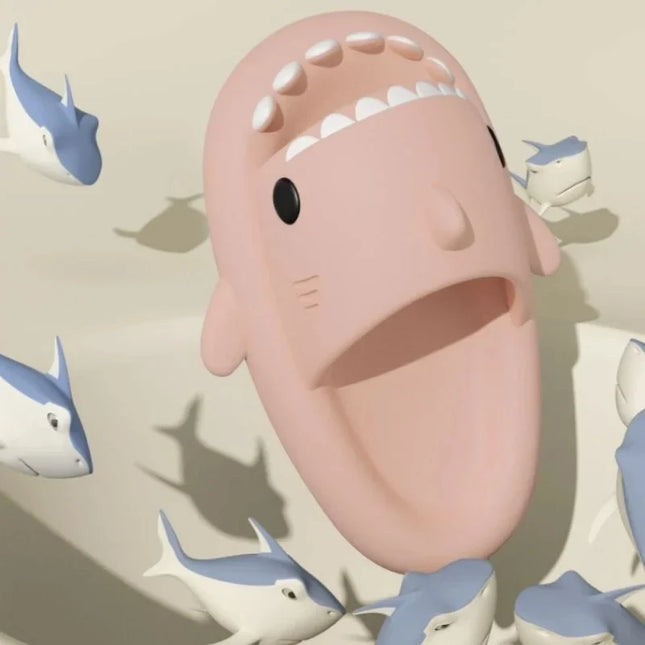 Moda Donna EVA Shark Pantofole Ragazze Bagno Scivoli antiscivolo Sandali da casa morbidi e confortevoli per adulti Infradito da uomo in tinta unita