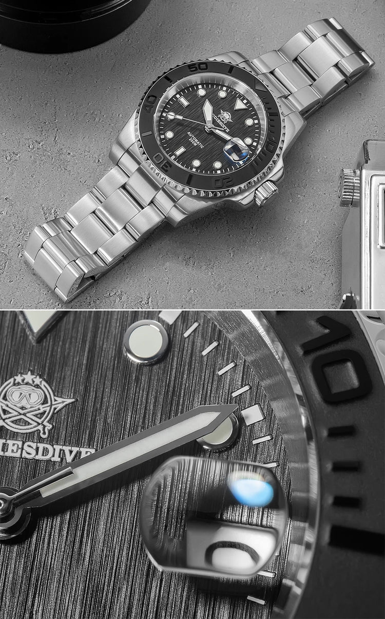 ADDIESDIVE AD2087 Men Watch Waterproof 20Bar Driver Sapphire Glass BGW9 Luminous Reloj Hombre NH35 Automatic Mechanical Watch