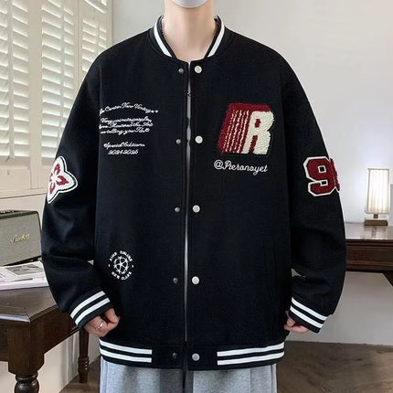 2026 Spring New Coat Boys Embroidered Baseball Jacket Fashionable and Versatile Trendy Youth Autumn Wear