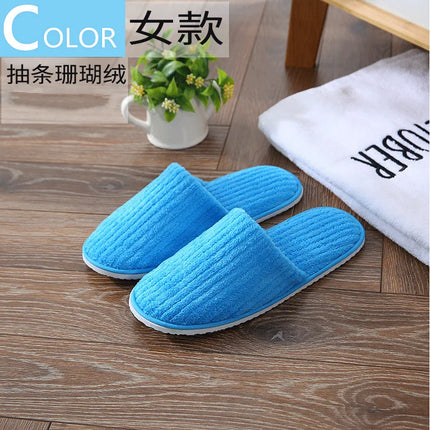 5 pairs/lot men women disposable hotel slippers guest cotton slides home travel SPA slipper hospitality cheap indoor slip-on