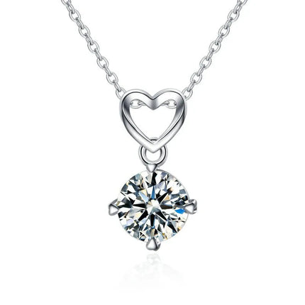 925 Sterling Silver Necklace For Women Round Pendent Sparkling Pave CZ Necklace Fashion Anniversary Birthday Jewelry Gifts N325 PlatiNum