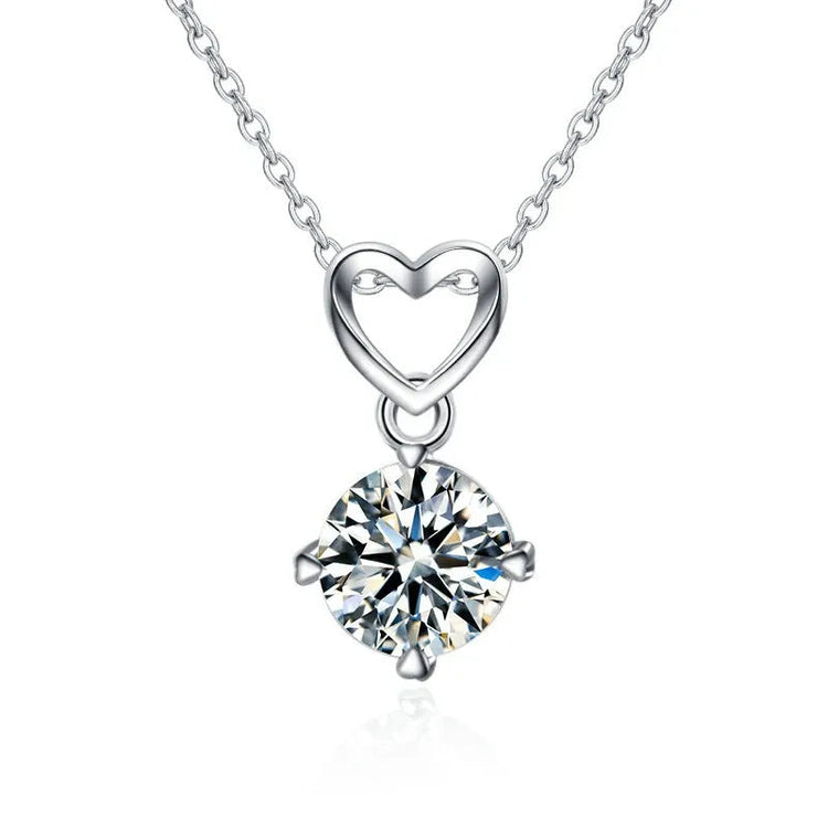 925 Sterling Silver Necklace For Women Round Pendent Sparkling Pave CZ Necklace Fashion Anniversary Birthday Jewelry Gifts N325 PlatiNum